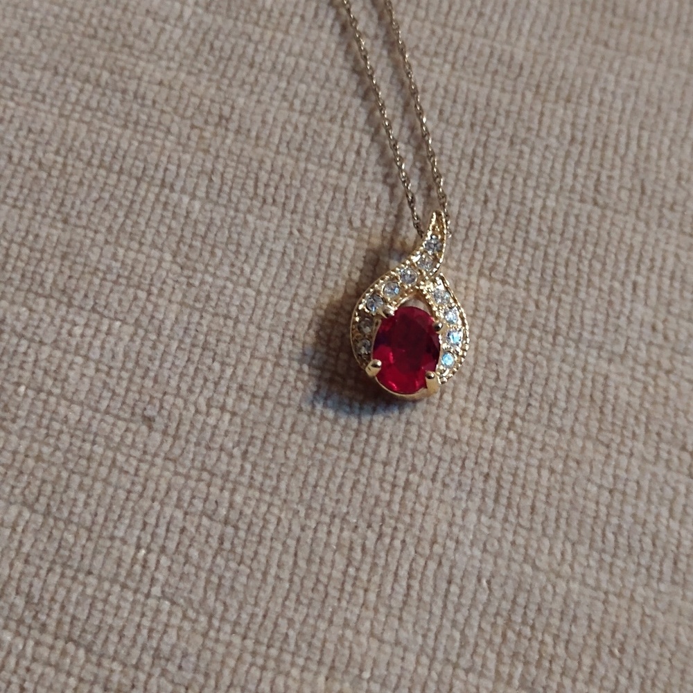 Vintage Ruby And Crystal Rhinestone Set - Picture 5 of 5